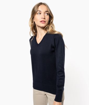 Ladies' V-neck jumper