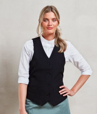 Women's lined polyester waistcoat